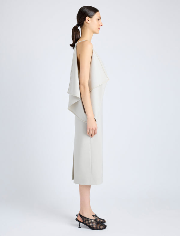 Proenza Schouler Proenza Schouler Elena Dress In Wool Gabardine Suiting - Taupe