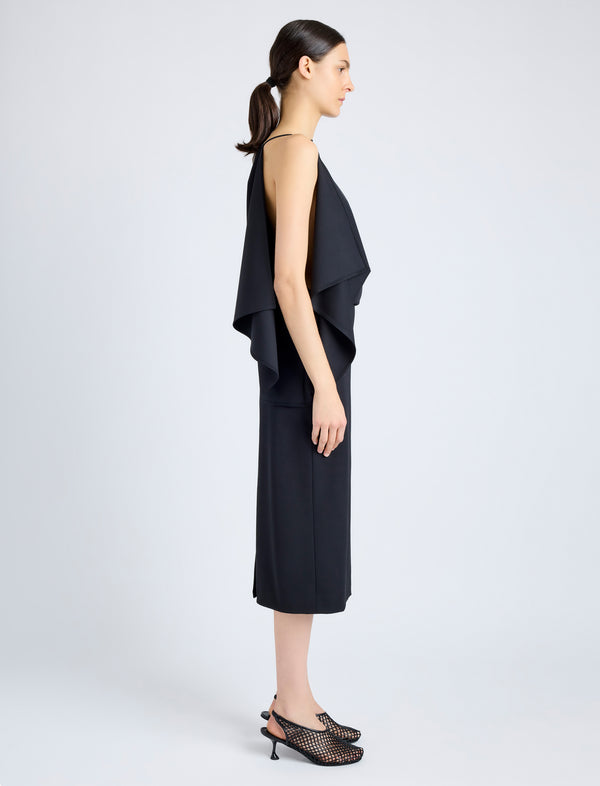 Proenza Schouler Proenza Schouler Elena Dress In Wool Gabardine Suiting - Black