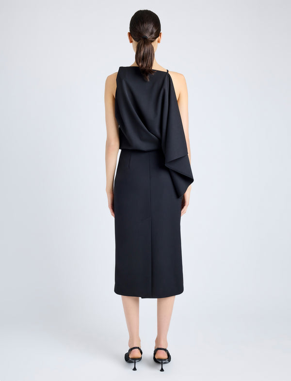 Proenza Schouler Proenza Schouler Elena Dress In Wool Gabardine Suiting - Black
