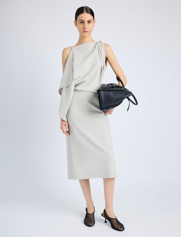 proenza schouler Proenza Schouler Elena Dress in Wool Gabardine Suiting - Taupe
