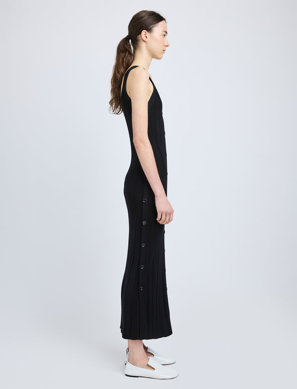 Proenza Schouler Proenza Schouler Ellis Dress In Column Rib - Black