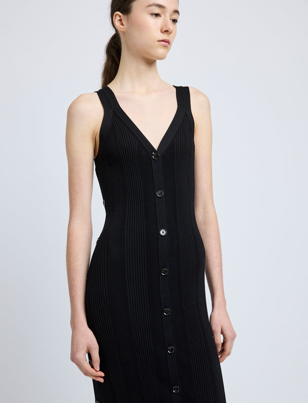 Proenza Schouler Proenza Schouler Ellis Dress In Column Rib - Black