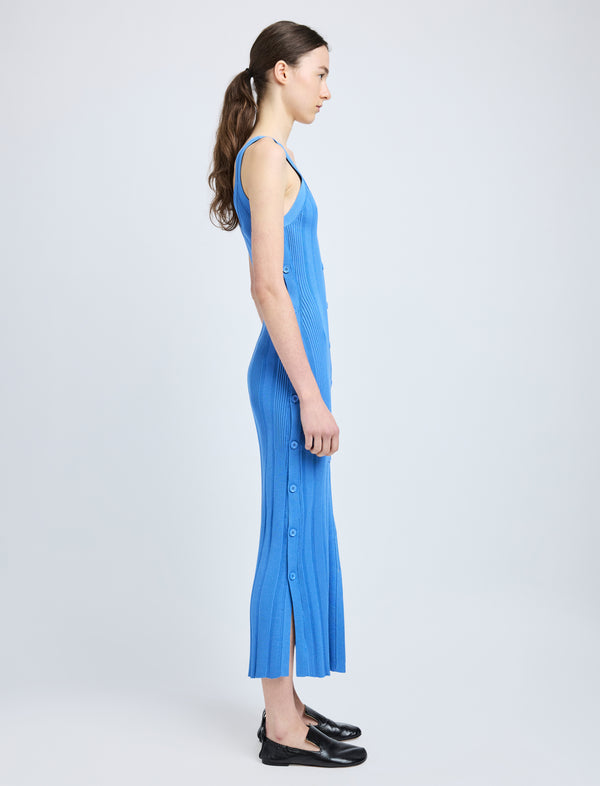 Proenza Schouler Proenza Schouler Ellis Dress In Column Rib - Blue