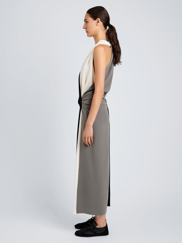 Proenza Schouler Proenza Schouler Elsa Dress In Matte Double Crepe - Black Multi