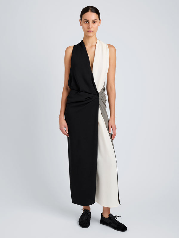 proenza schouler Proenza Schouler Elsa Dress in Matte Double Crepe - Black Multi