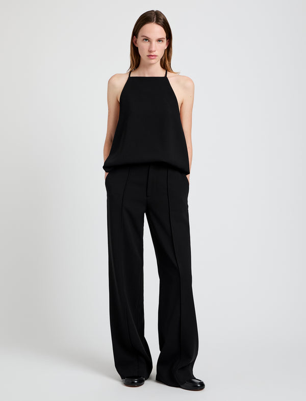 Proenza Schouler Proenza Schouler Ensley Top In Matte Double Crepe - Black
