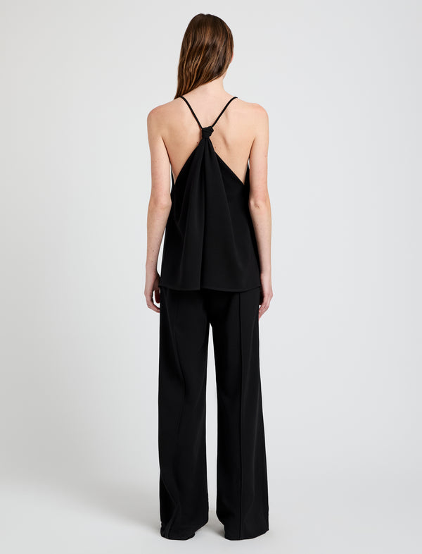 Proenza Schouler Proenza Schouler Ensley Top In Matte Double Crepe - Black