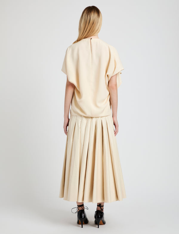 Proenza Schouler Proenza Schouler Etta Top In Hammered Viscose - Champagne