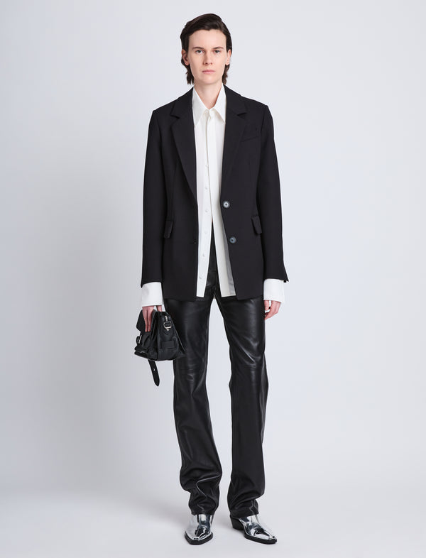 Proenza Schouler Proenza Schouler Eva Jacket In Tropical Wool - Black
