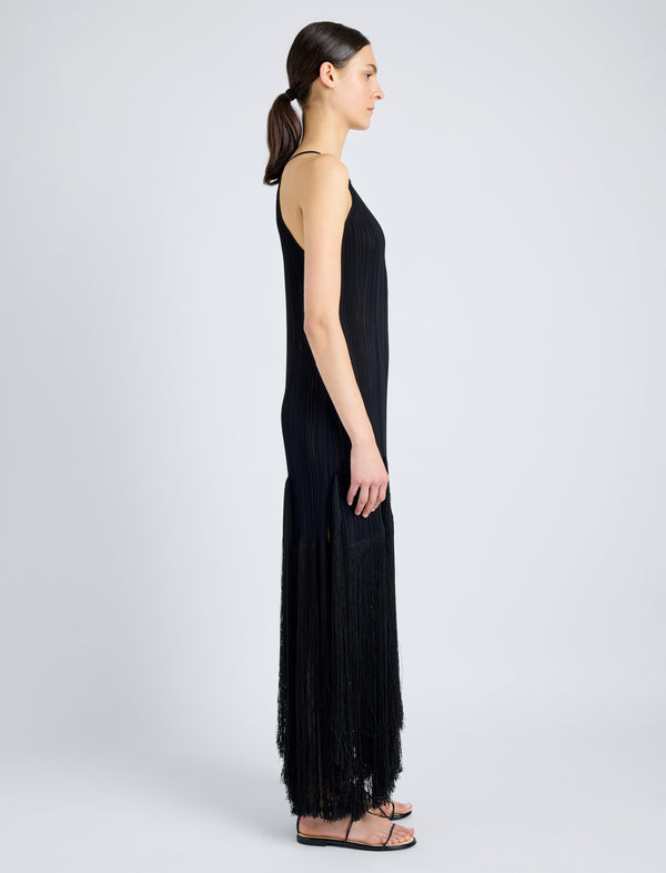 Proenza Schouler Proenza Schouler Everly Dress In Viscose Fringe Knit - Black
