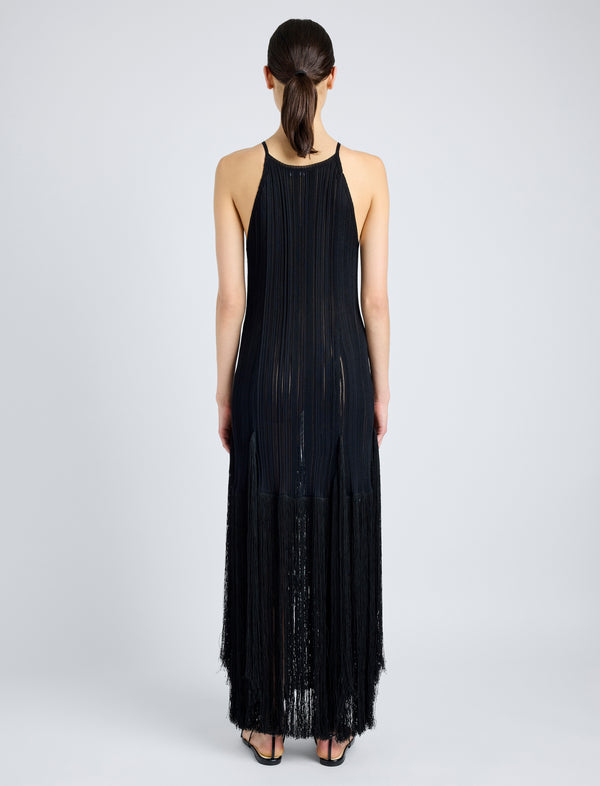 Proenza Schouler Proenza Schouler Everly Dress In Viscose Fringe Knit - Black