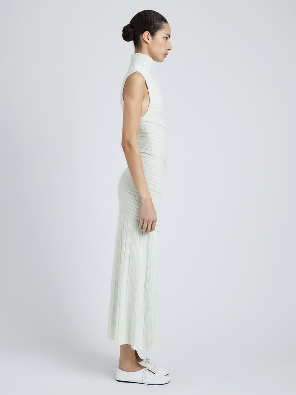 Proenza Schouler Proenza Schouler Federica Dress In Micro Pleat Knit - Mint