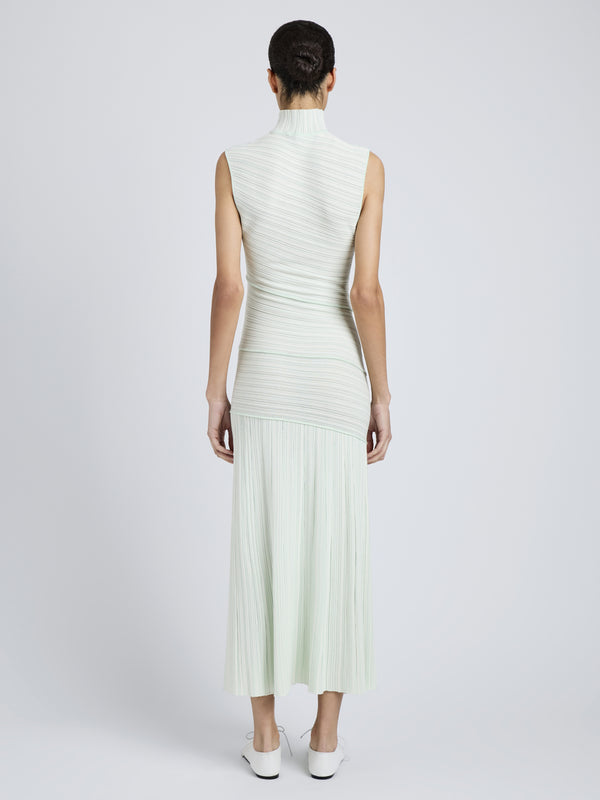 Proenza Schouler Proenza Schouler Federica Dress In Micro Pleat Knit - Mint