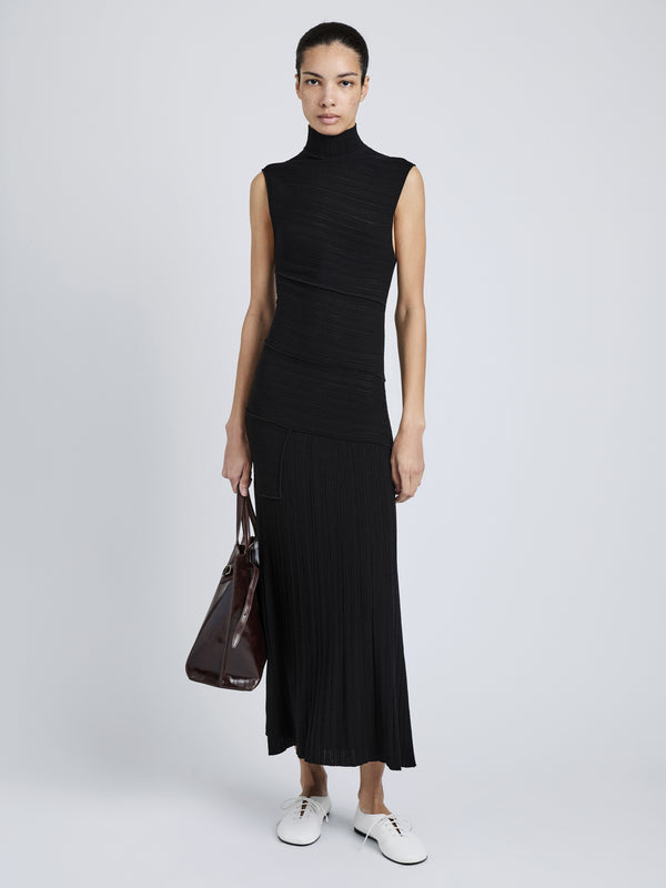 proenza schouler Proenza Schouler Federica Dress in Micro Pleat Knit - Black