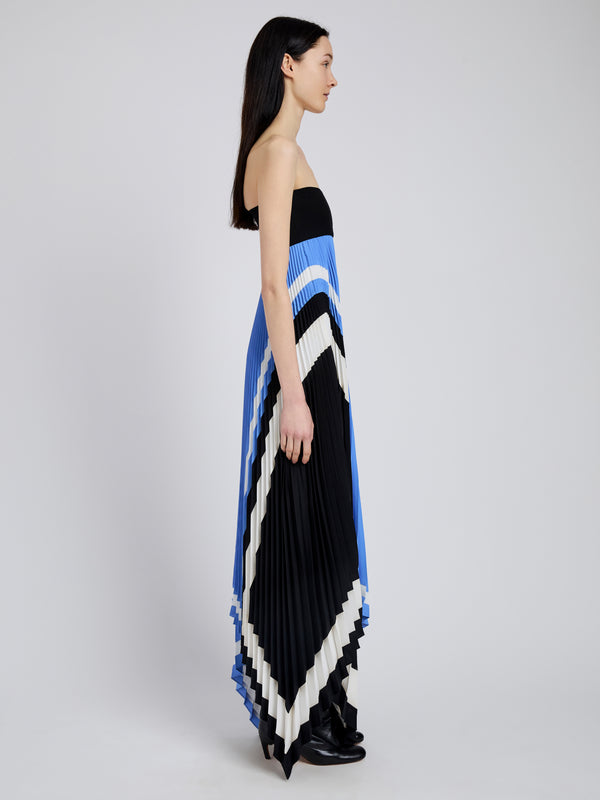 Proenza Schouler Proenza Schouler Fia Dress In Technical Crepe - Sky Blue Multi