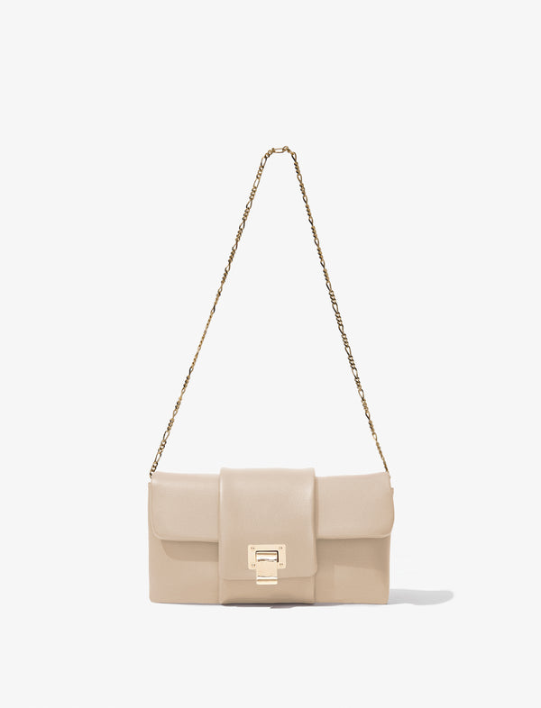 proenza schouler Proenza Schouler Flip Shoulder Chain Clutch - Taupe