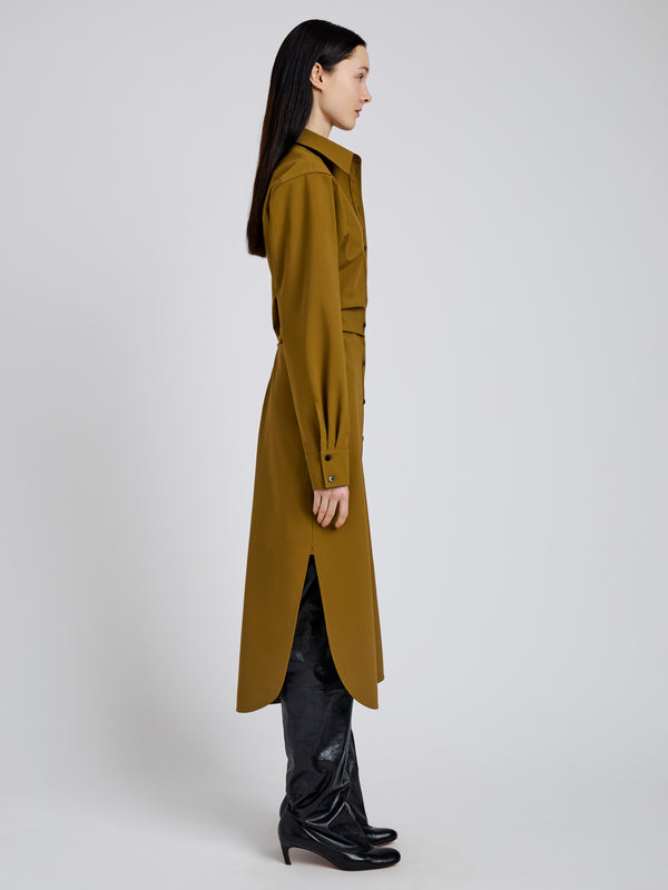 Proenza Schouler Proenza Schouler Flora Dress In Bi Stretch Cotton Nylon - Fatigue