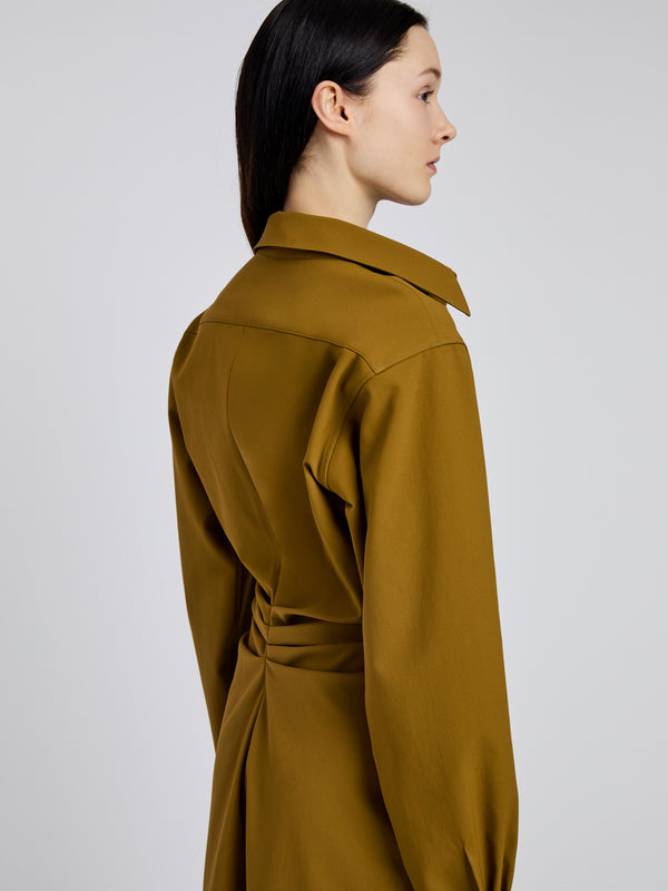 Proenza Schouler Proenza Schouler Flora Dress In Bi Stretch Cotton Nylon - Fatigue