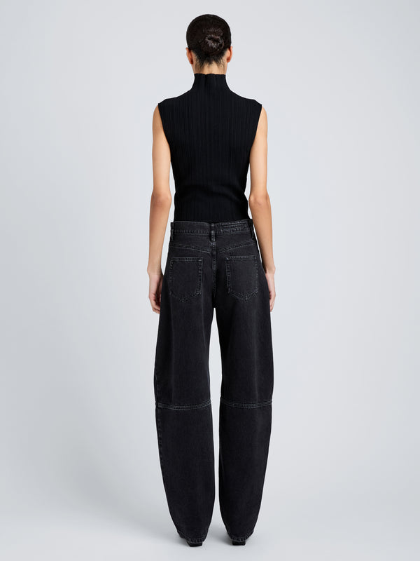 Proenza Schouler Proenza Schouler Fontana Jean In Black Rigid Denim - Black