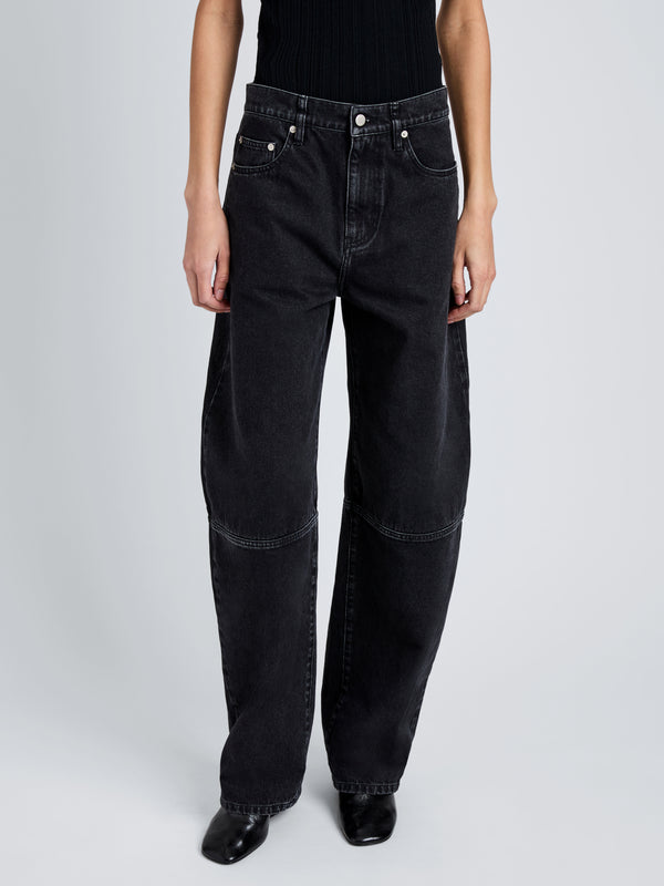 Proenza Schouler Proenza Schouler Fontana Jean In Black Rigid Denim - Black
