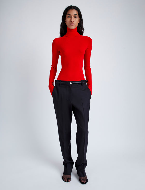 Proenza Schouler Proenza Schouler Fox Top In Matte Viscose Rib - Red