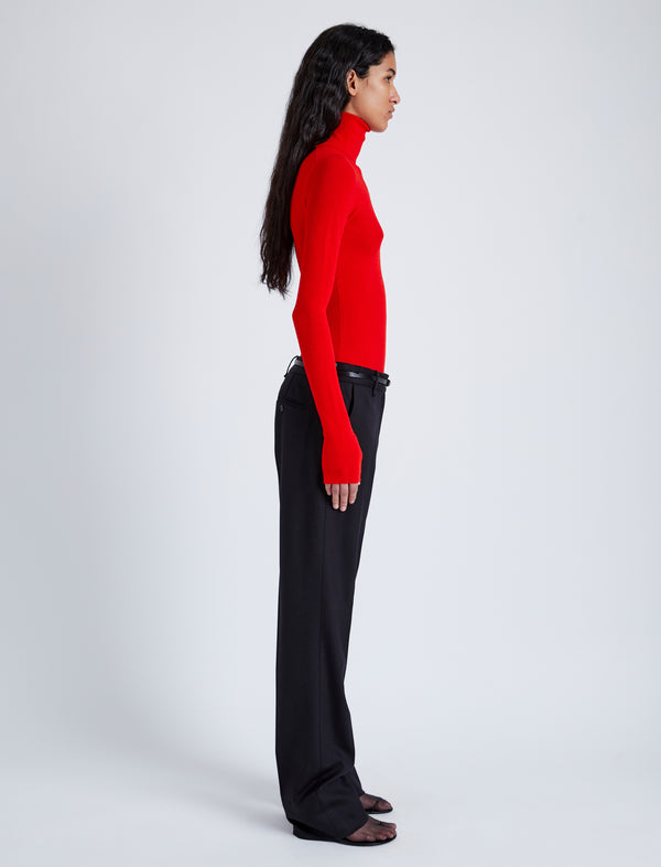 Proenza Schouler Proenza Schouler Fox Top In Matte Viscose Rib - Red