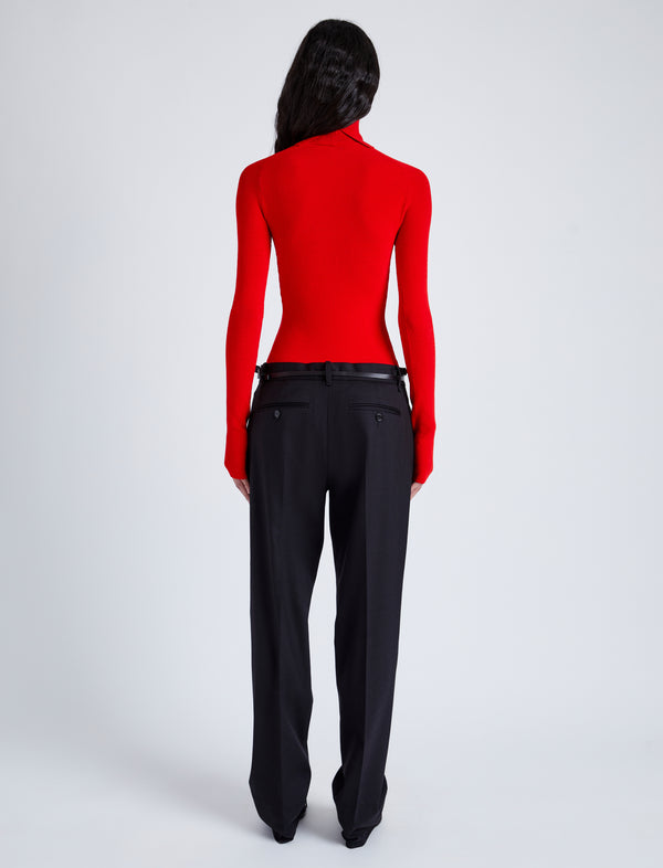 Proenza Schouler Proenza Schouler Fox Top In Matte Viscose Rib - Red