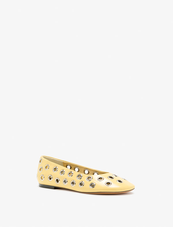 Proenza Schouler Proenza Schouler Glove Grommet Flats In Slick Nappa - Resin