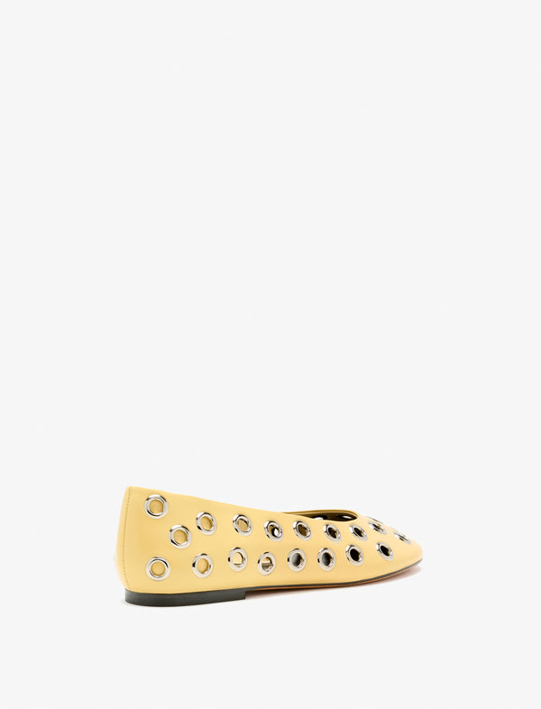 Proenza Schouler Proenza Schouler Glove Grommet Flats In Slick Nappa - Resin