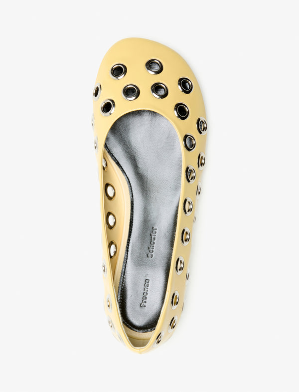 Proenza Schouler Proenza Schouler Glove Grommet Flats In Slick Nappa - Resin