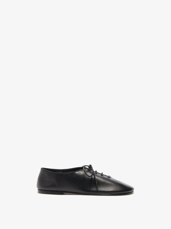 Proenza Schouler Proenza Schouler Glove Lace Up Flats In Nappa - Black