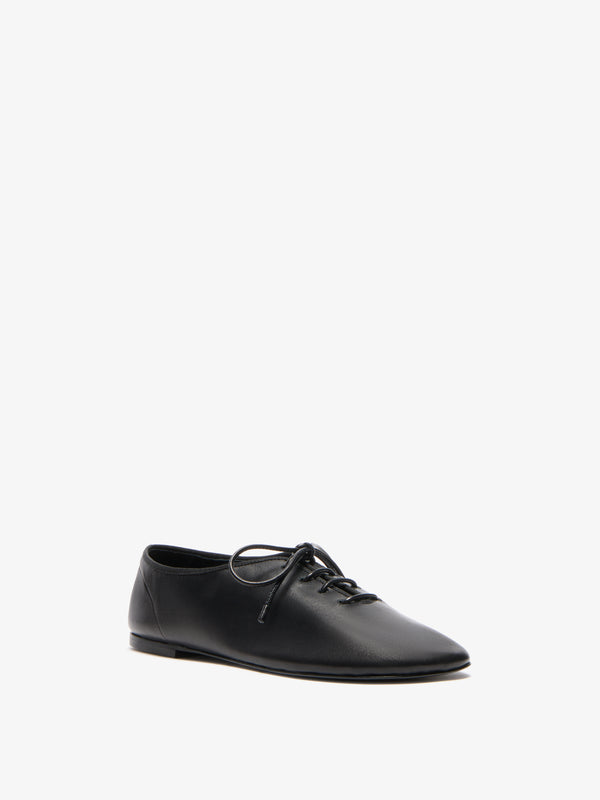 proenza schouler Proenza Schouler Glove Lace Up Flats in Nappa - Black
