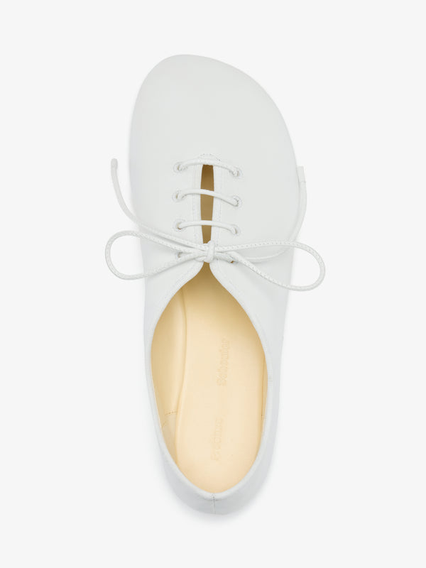Proenza Schouler Proenza Schouler Glove Lace Up Flats In Nappa - White