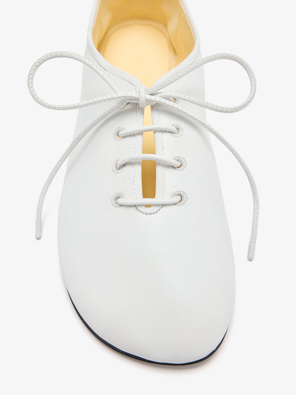 Proenza Schouler Proenza Schouler Glove Lace Up Flats In Nappa - White