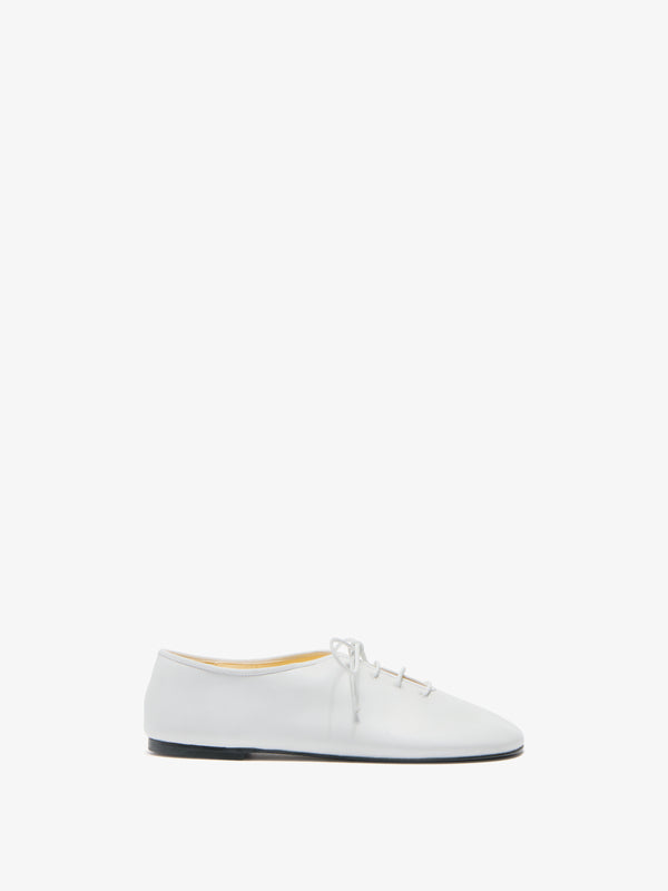 Proenza Schouler Proenza Schouler Glove Lace Up Flats In Nappa - White