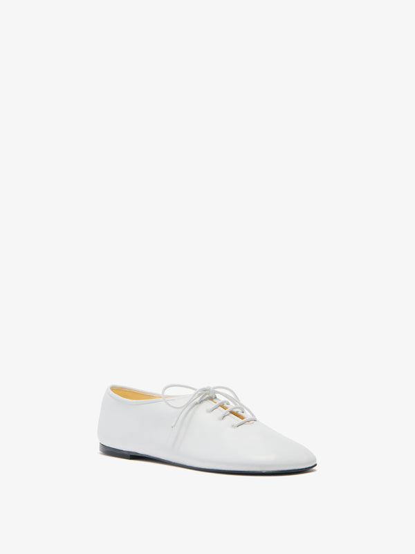 proenza schouler Proenza Schouler Glove Lace Up Flats in Nappa - White