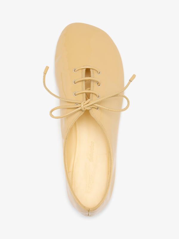 Proenza Schouler Proenza Schouler Glove Lace Up Flats In Soft Patent - Birch