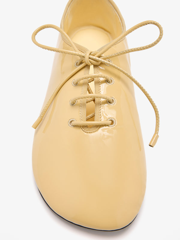 Proenza Schouler Proenza Schouler Glove Lace Up Flats In Soft Patent - Birch