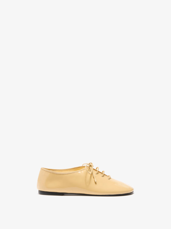 Proenza Schouler Proenza Schouler Glove Lace Up Flats In Soft Patent - Birch