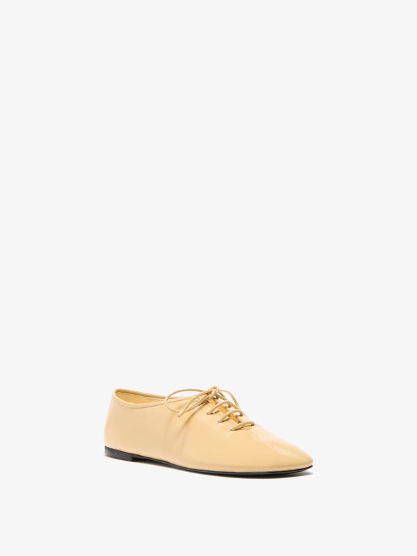 proenza schouler Proenza Schouler Glove Lace Up Flats in Soft Patent - Birch