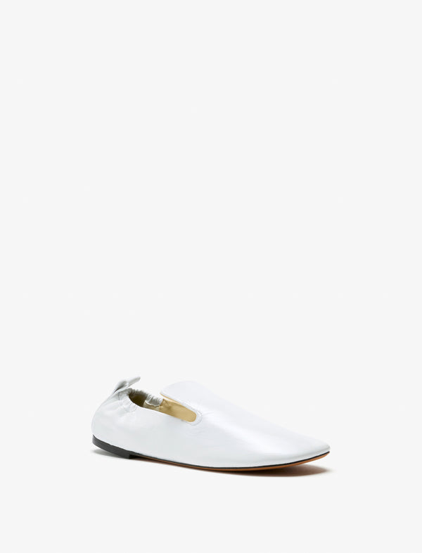 Proenza Schouler Proenza Schouler Glove Ruched Loafers In Slick Nappa - White