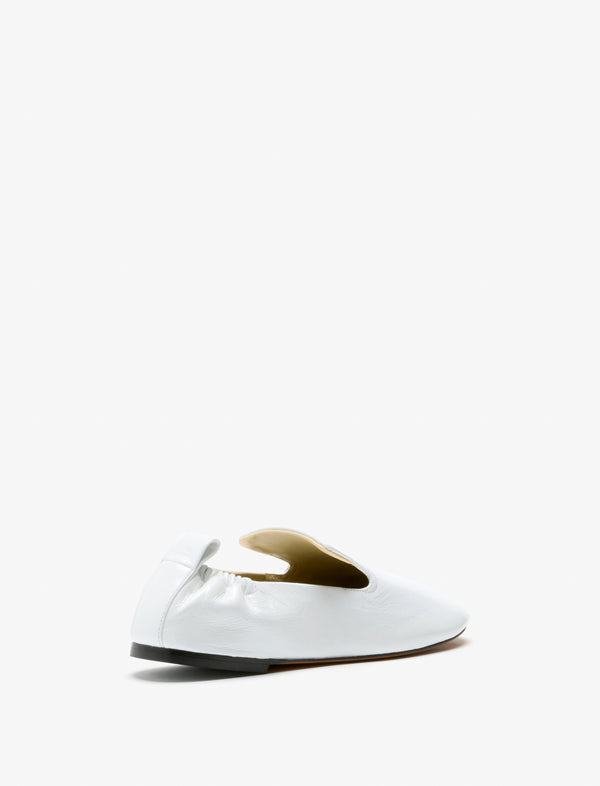 Proenza Schouler Proenza Schouler Glove Ruched Loafers In Slick Nappa - White
