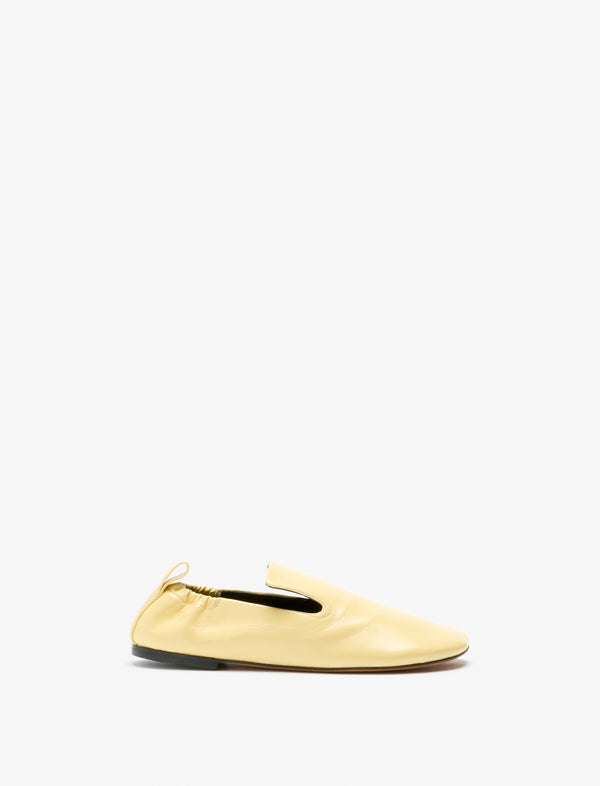 proenza schouler Proenza Schouler Glove Ruched Loafers in Slick Nappa - Resin