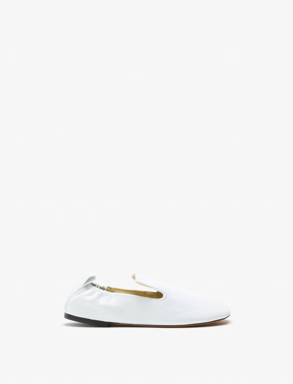proenza schouler Proenza Schouler Glove Ruched Loafers in Slick Nappa - White