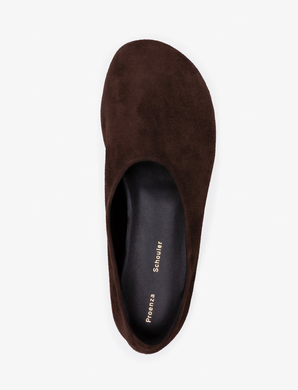 Proenza Schouler Proenza Schouler Glove Slippers In Kidsuede - Chocolate