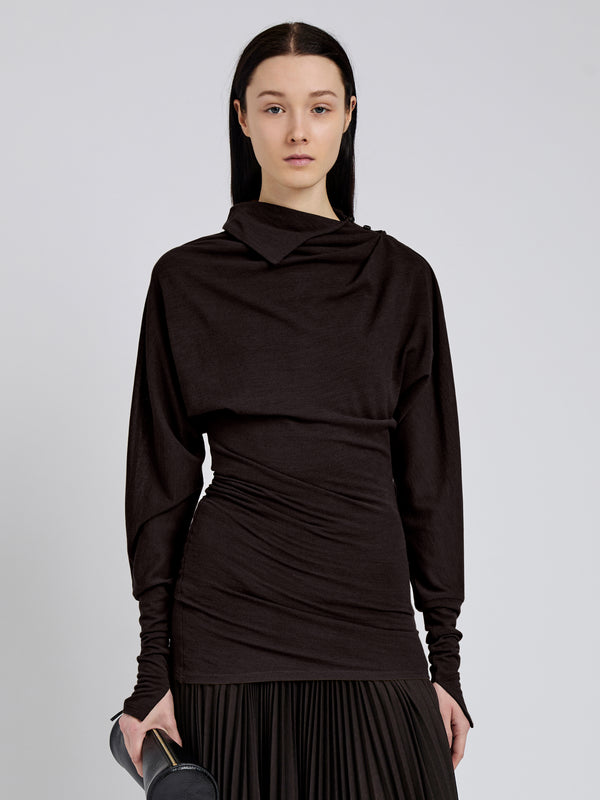 proenza schouler Proenza Schouler Golda Top in Jersey - Espresso