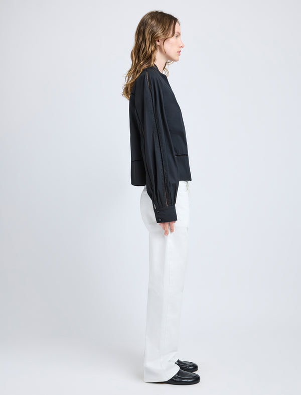 Proenza Schouler Proenza Schouler Grayson Top In Eco Cotton Poplin - Black