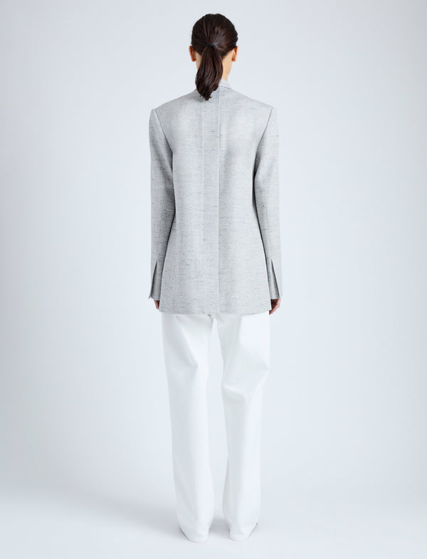 Proenza Schouler Proenza Schouler Hadley Jacket In Melange Viscose Linen - Grey Multi