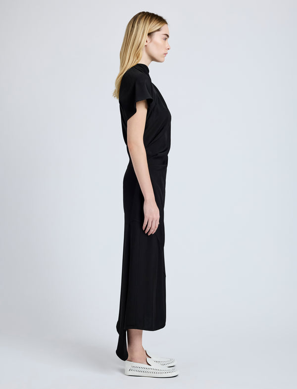 Proenza Schouler Proenza Schouler Hallie Dress In Hammered Viscose - Black