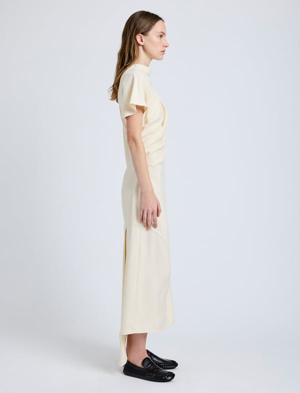 Proenza Schouler Proenza Schouler Hallie Dress In Hammered Viscose - Champagne